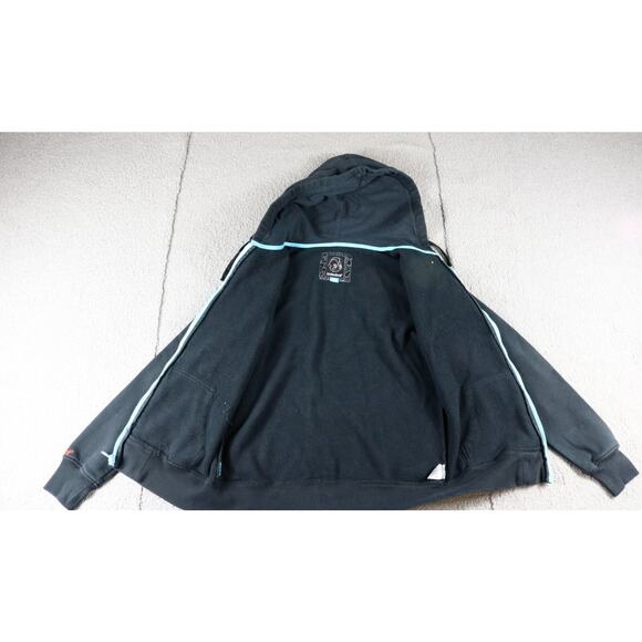 Kid Robot Hoodie Medium Black Triple Back Logo Full Zip - Picture 3 of 7